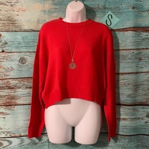 Sexy Basics | Sz S orange cropped sweater - new without tags